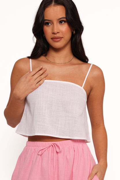 Simone Skirt Set - White Pink