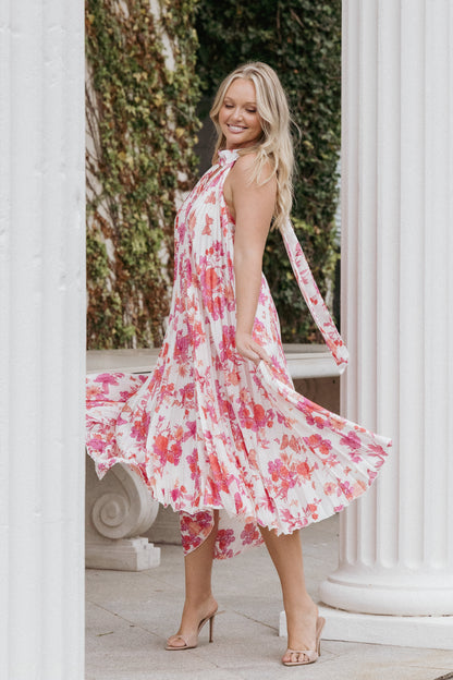 Sirmione Maxi Dress - Pink Floral