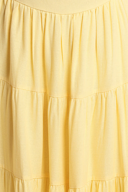 Sitara Strapless Midi Dress - Yellow