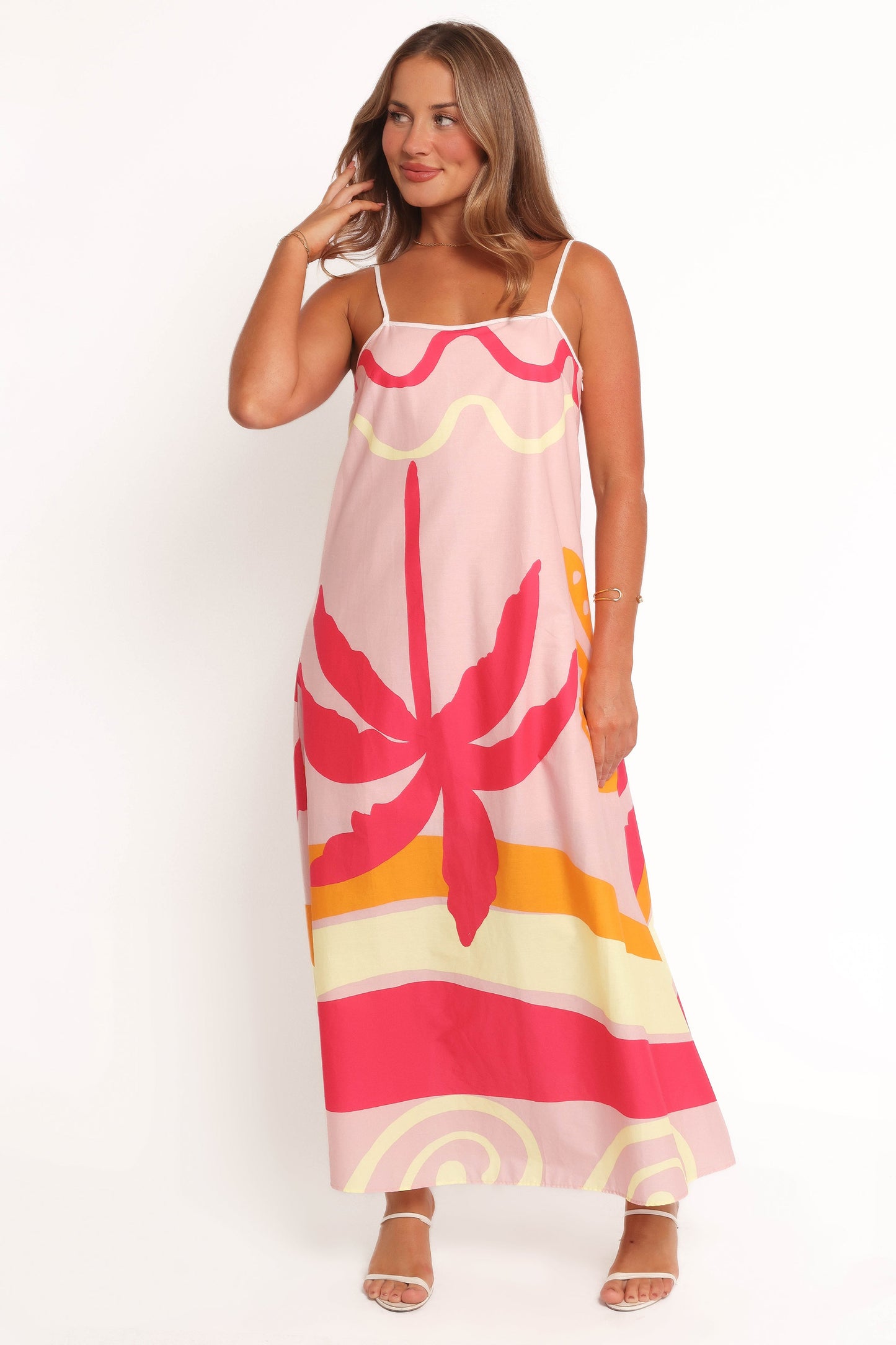 Sofia Maxi Dress - Pink Palm