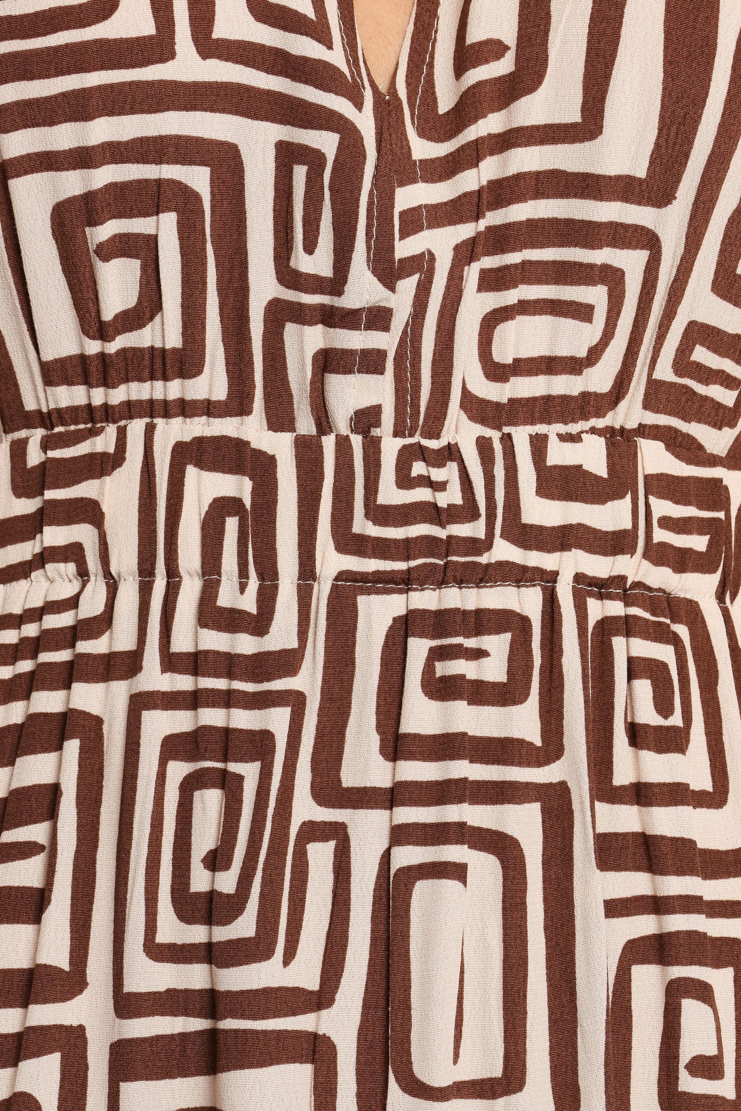 Solange Maxi Dress - Chocolate Brown Print