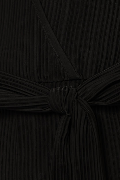 Solange Plisse Jumpsuit - Black
