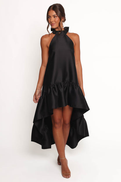 Soren Halterneck Midi Dress - Black