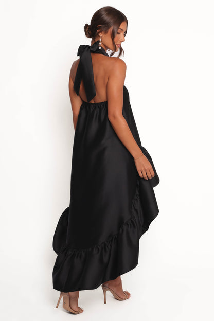 Soren Halterneck Midi Dress - Black
