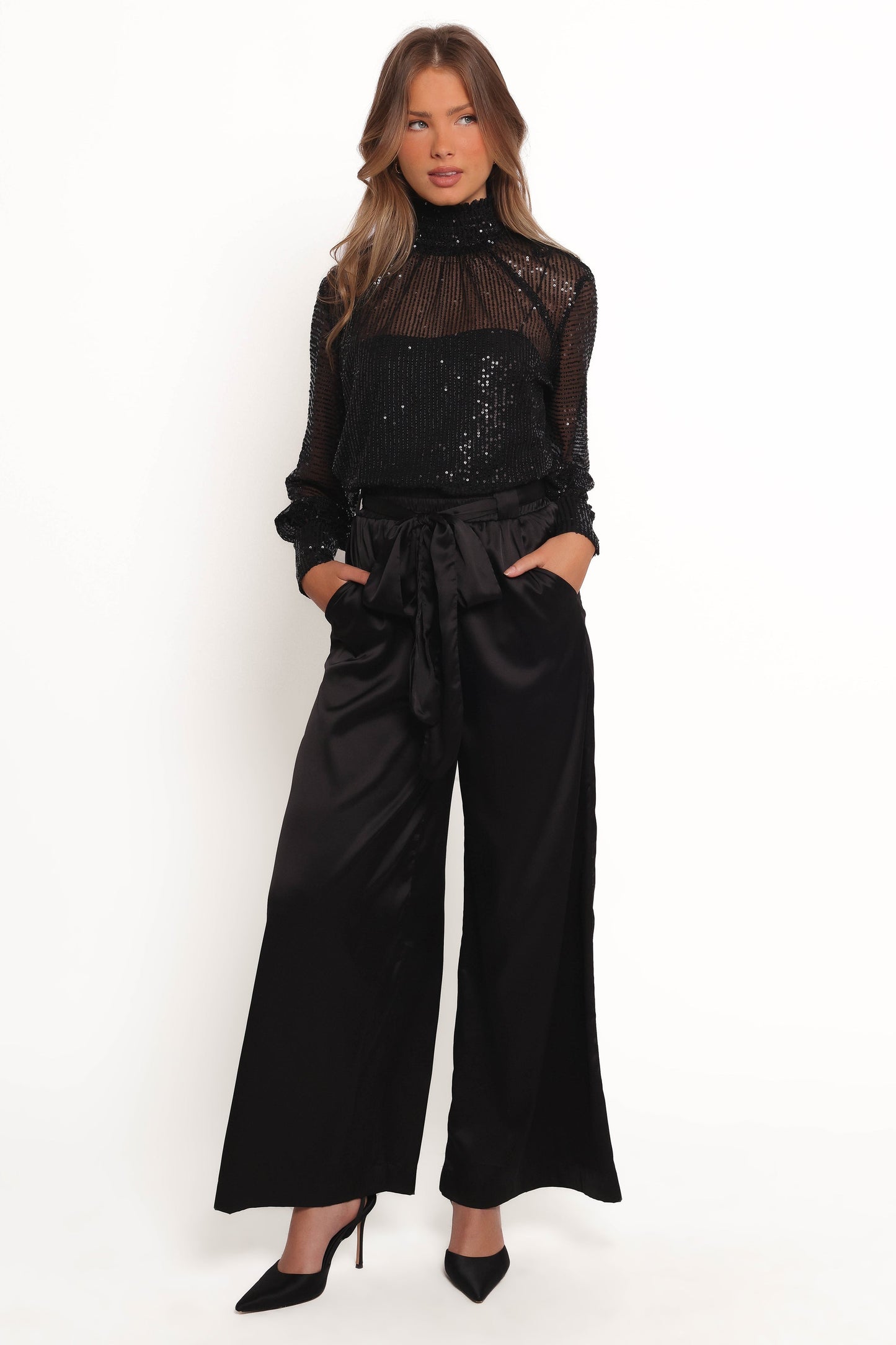 Stasya Sequin Top - Black