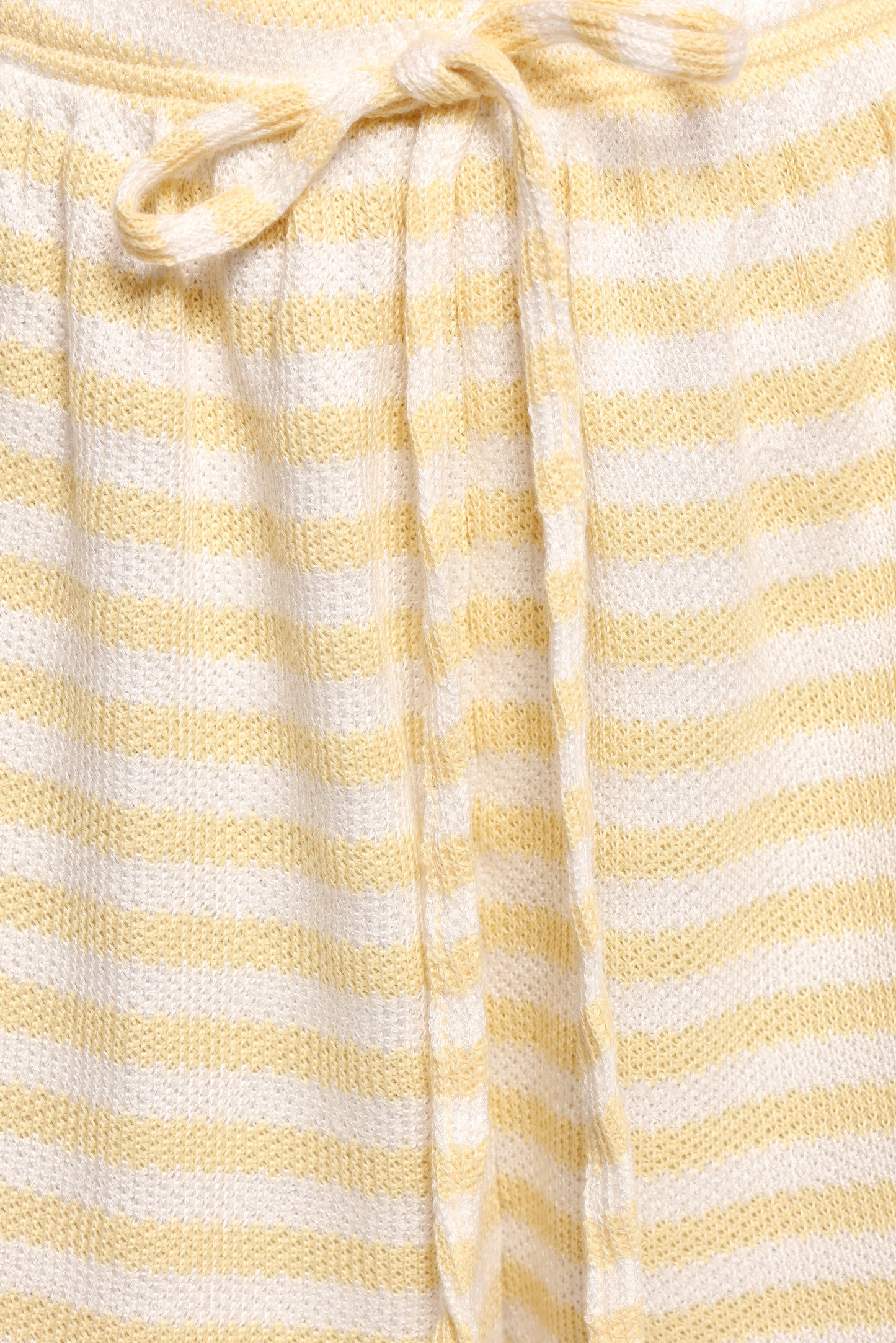 Sunny Knitted Short Set - Yellow Stripe