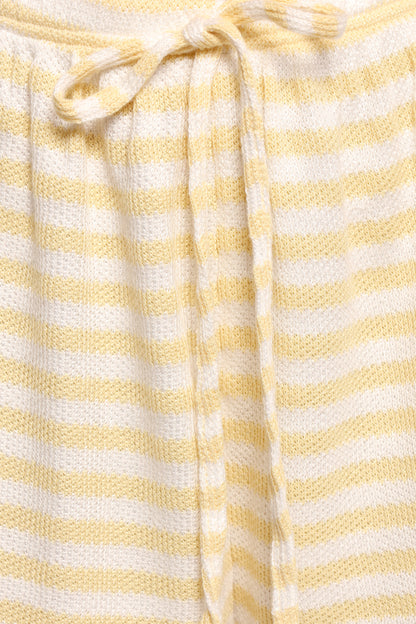 Sunny Knitted Short Set - Yellow Stripe