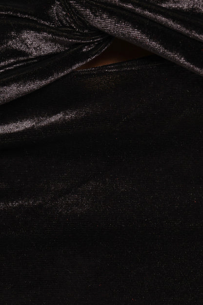 Suri Velvet Maxi Skirt - Black