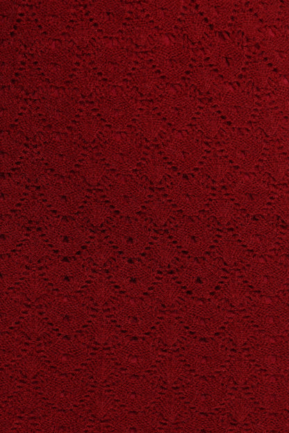 Suzzie Textured Knit Skirt/Cardi Set - Oxblood