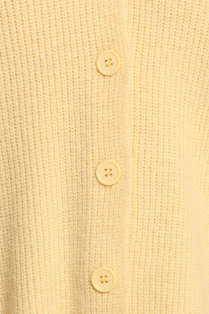 Sybil Button Front Cardigan - Butter Yellow