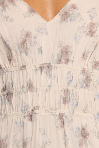 Talia Maxi Dress - Cream Multi Floral