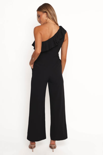 Talita One Shoulder Jumpsuit - Black