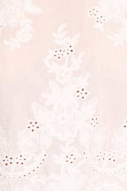 Tanis Embroidered Top - White