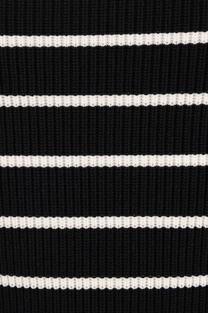Tegan Knit Top - Black Stripe