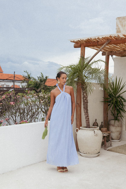 Theophania Maxi Dress - Pale Blue