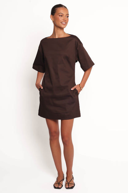 Thorne Mini Dress - Chocolate