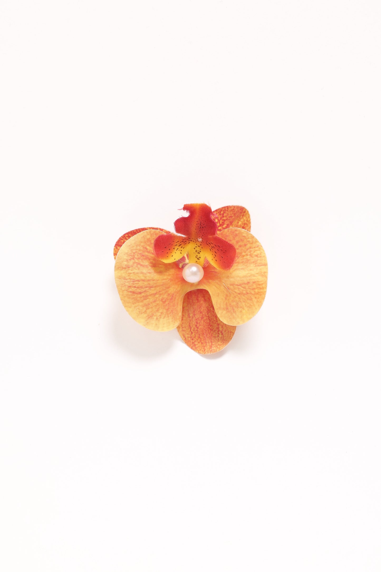 Leila Orchid Hair Clip - Orange
