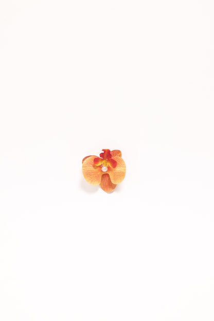 Leila Orchid Hair Clip - Orange
