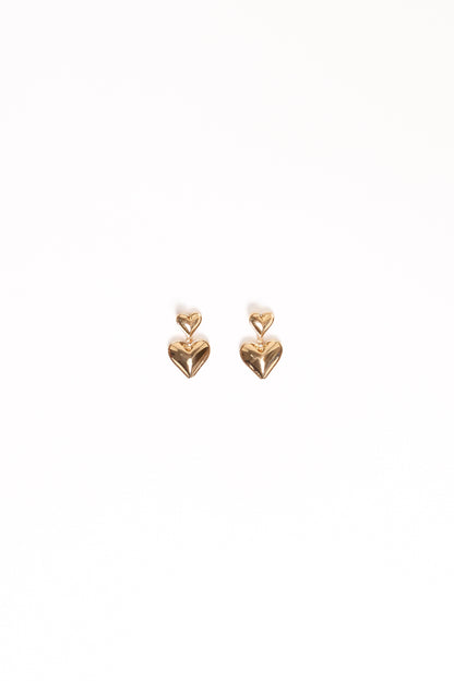 Mariana Heart Earrings - Gold