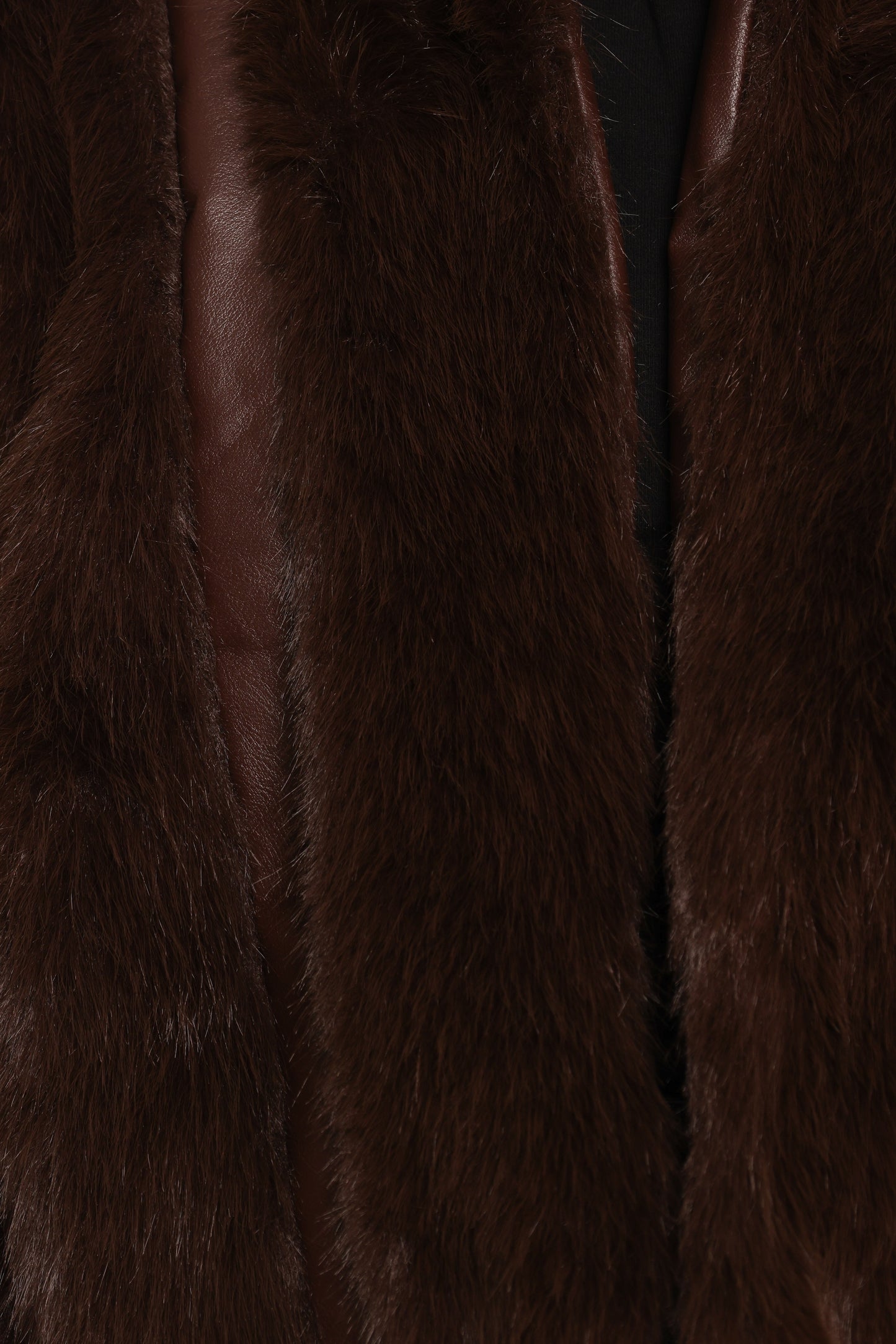 Velma Channel Faux Fur Jacket - Chocolate