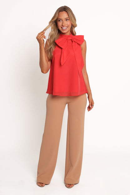 Venice Bow Top - Red