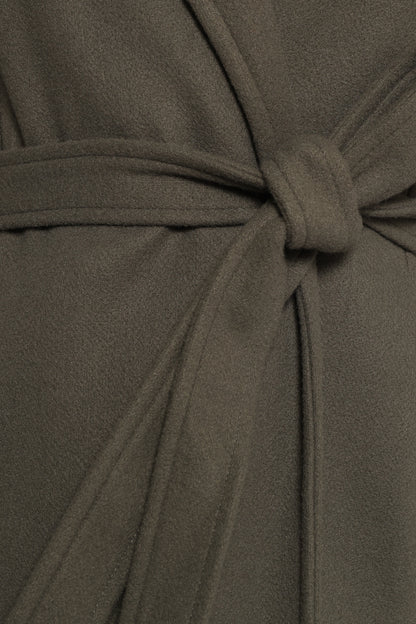 Violeta Tie Front Coat - Olive