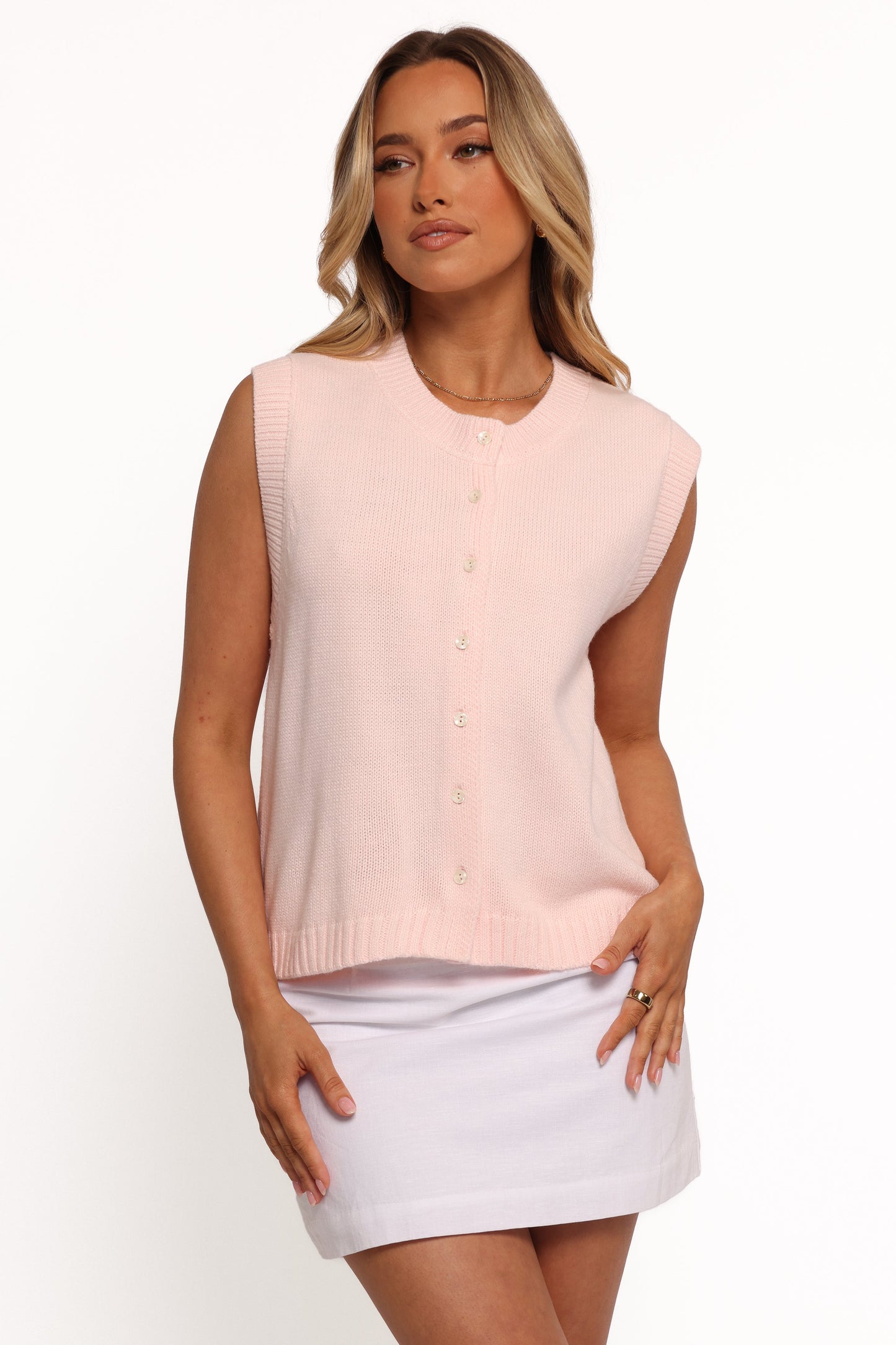 Weston Knit Vest - Pink