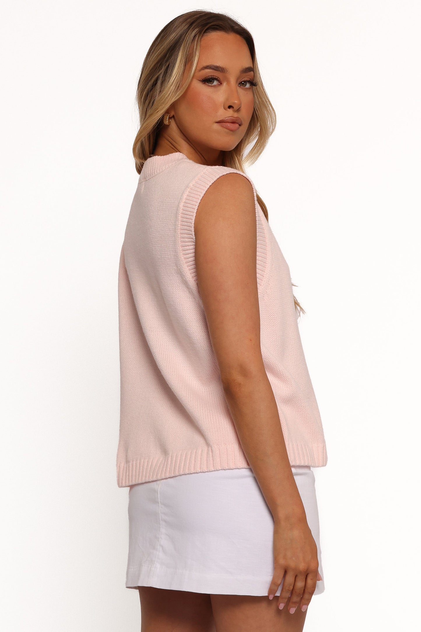 Weston Knit Vest - Pink