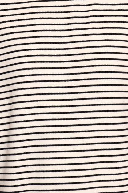 Wilda Oversized Tee - White Black Stripe