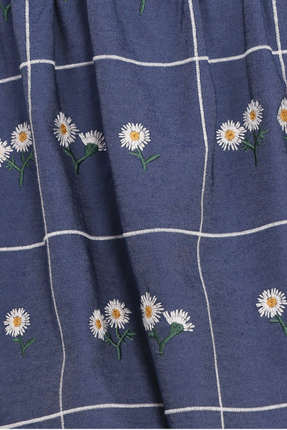 Yolande Midi Dress - Blue Floral