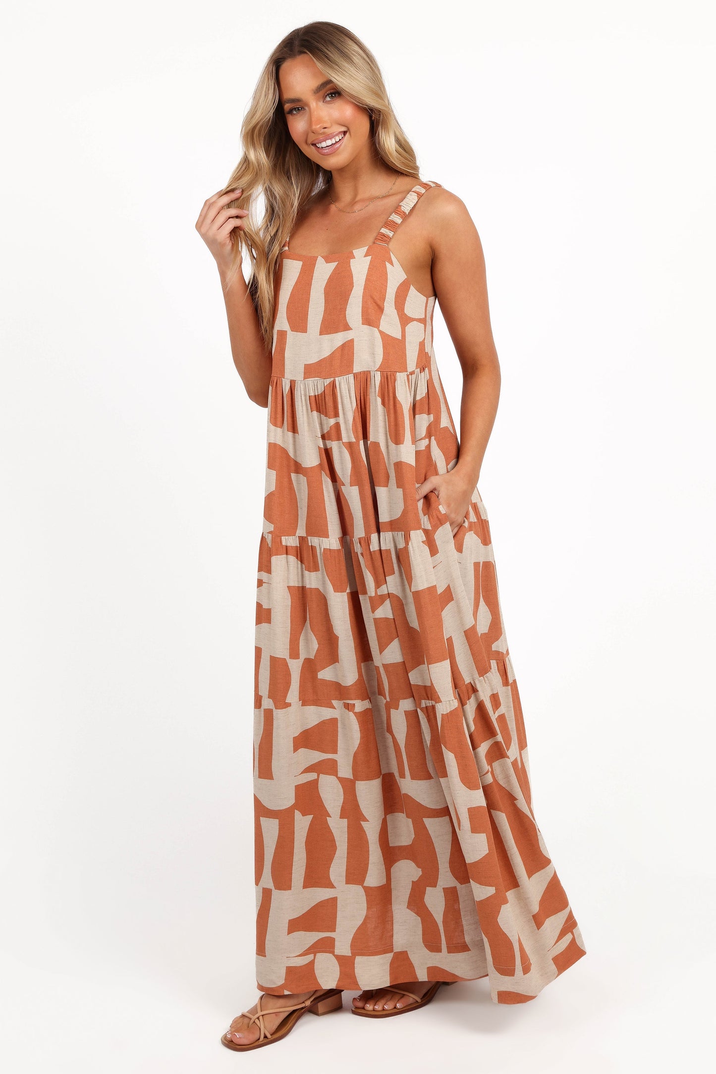 Quincy Maxi Dress - Natural/Camel