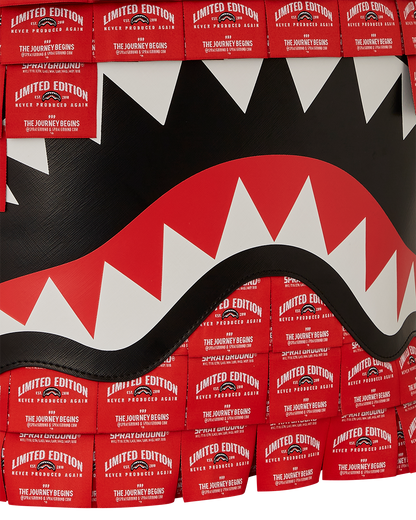 MADE OF WOVEN LABELS SHARK BACKPACK