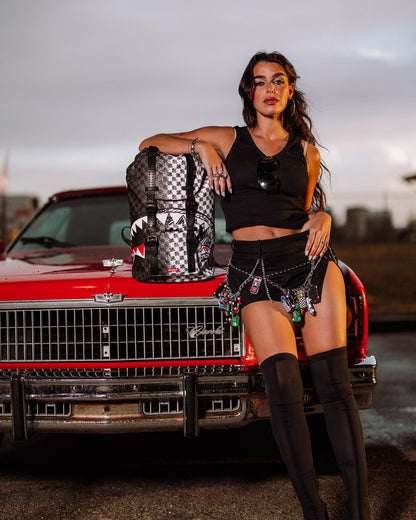 SCRIBBLE DRIBBLE CHECK HILLS BACKPACK