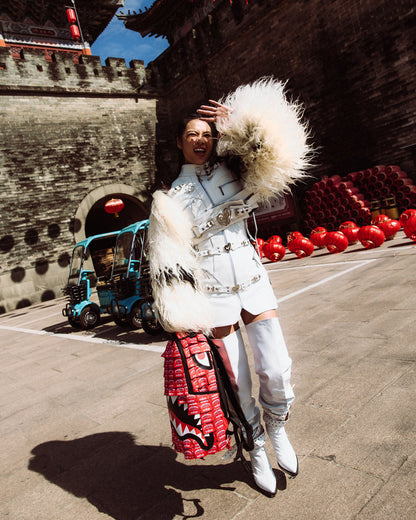 MADE OF WOVEN LABELS SHARK BACKPACK