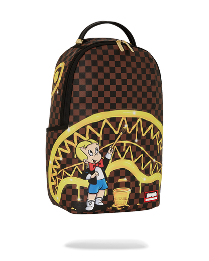 RICHIE RICH PAINT THE SHARK GOLD BACKPACK