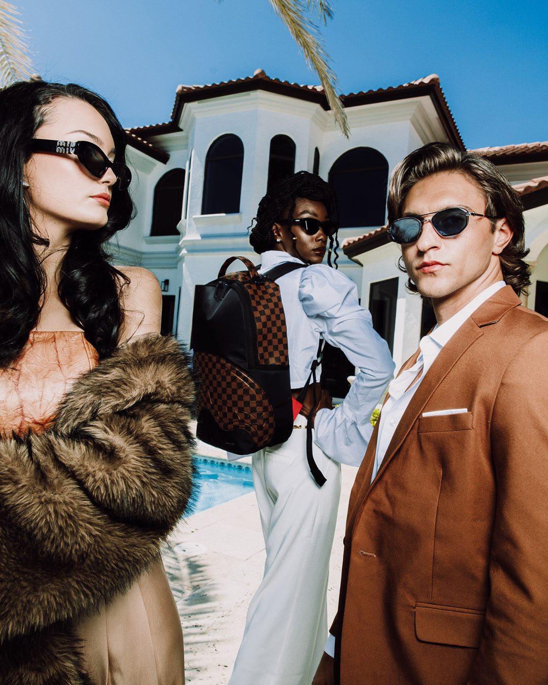 MAISON CHECK BACKPACK