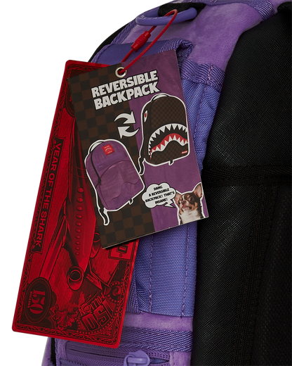 NOOO WAY!!! A REVERSIBLE BACKPACK - PURPLE VELOUR TO OG SHARKS IN PARIS BACKPACK