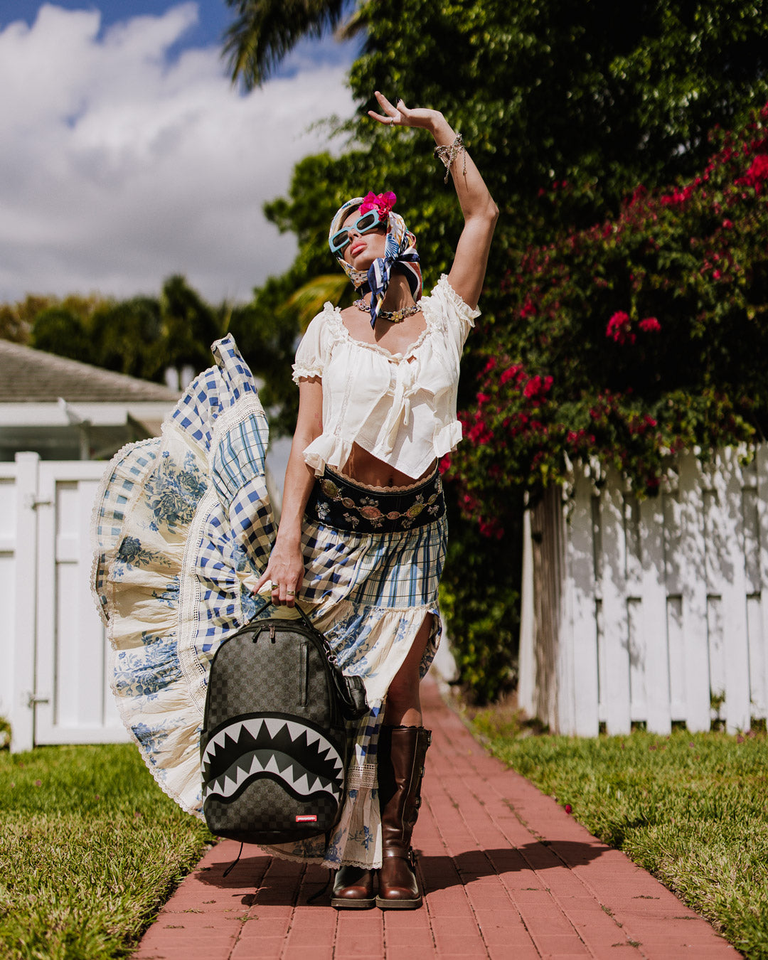 LIGHTS OUT SHARKS IN PARIS BACKPACK