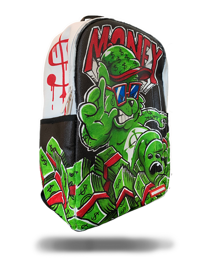 THE SPRAYGROUND DIY WHITE BACKPACK (VEGAN LEATHER & INNER MONEY LINING) & MARKERS INCLUDED