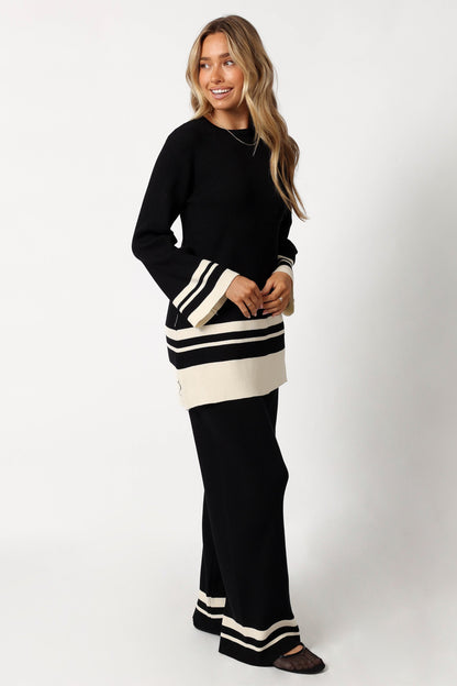 Lowell Pants - Black Off White