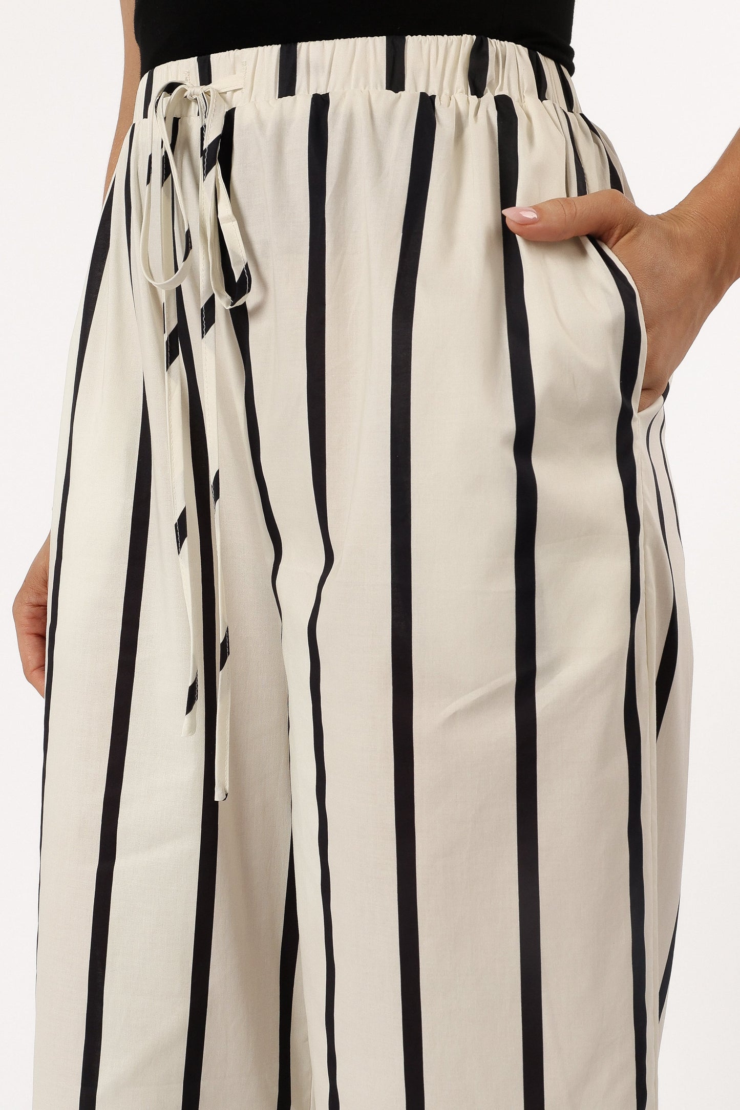 Silvia Pant - Cream Stripe