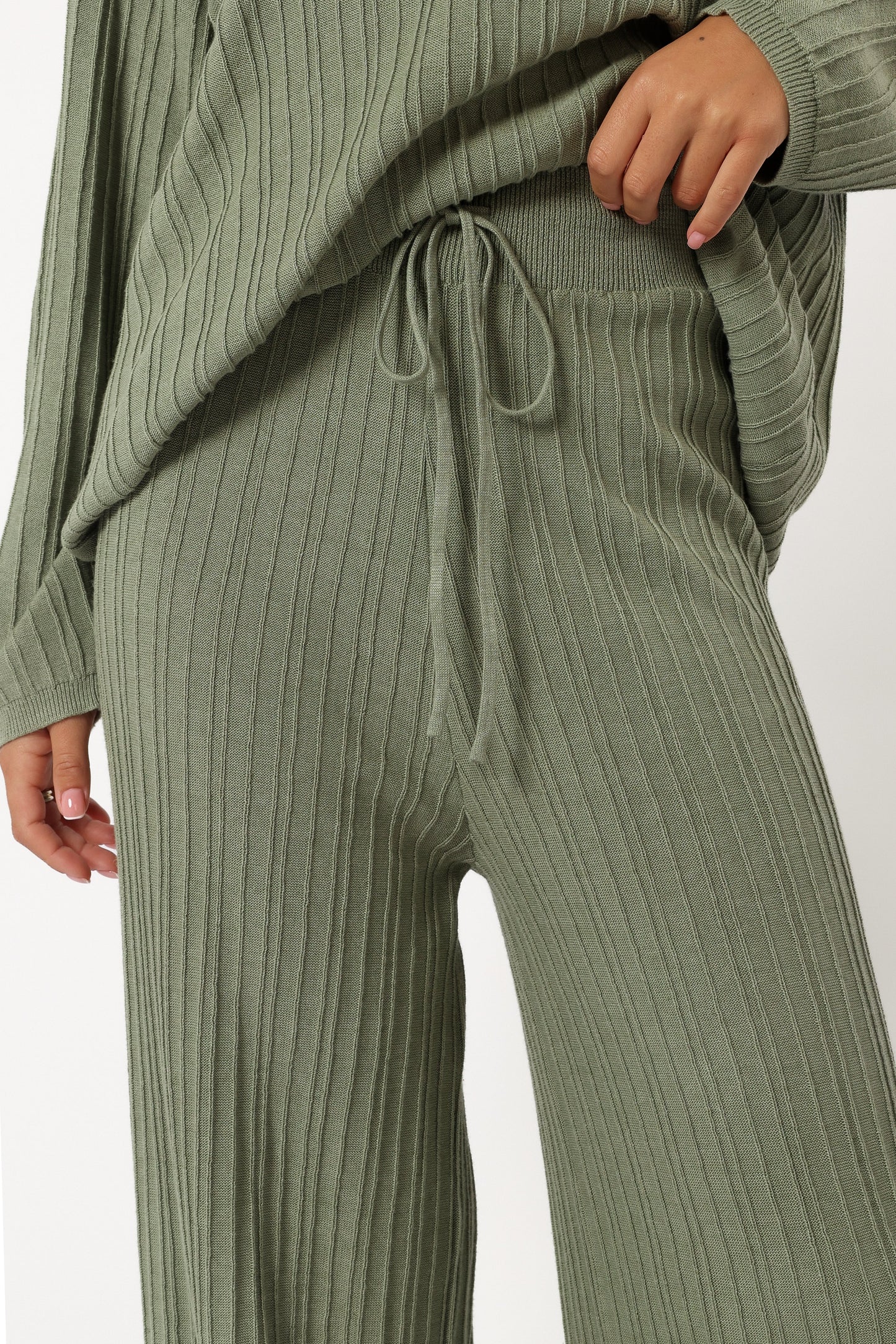Sonole Cable Knit Pant - Khaki