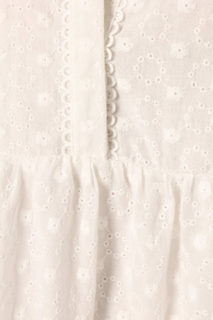 Delia Long Sleeve Mini Dress - White