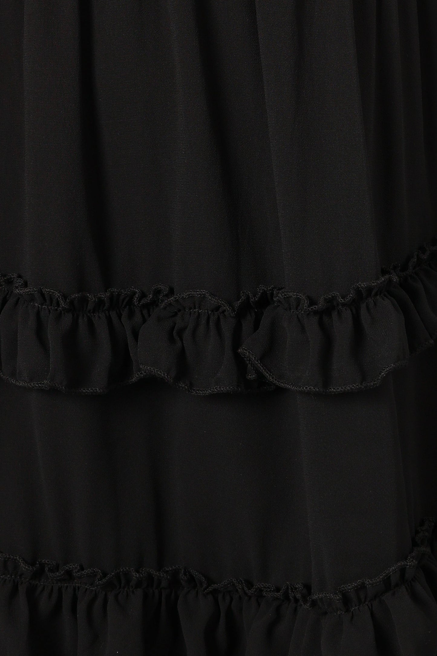 Marli Ruffle Midi Dress - Black