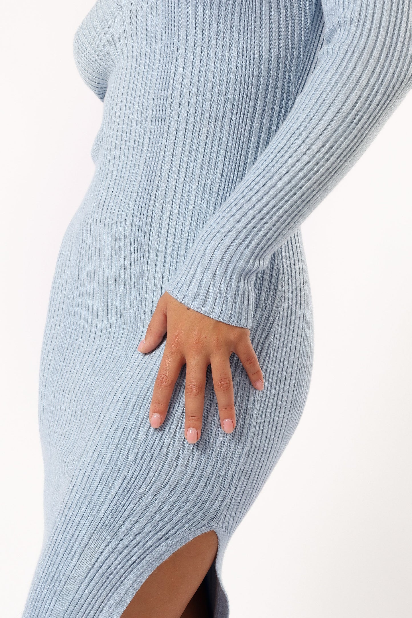 Mattie Long Sleeve Maxi Dress - Blue Grey