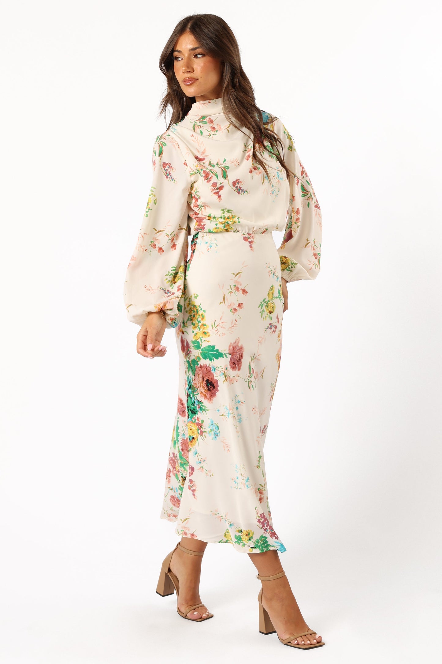 Sophia Long Sleeve Dress - White Floral