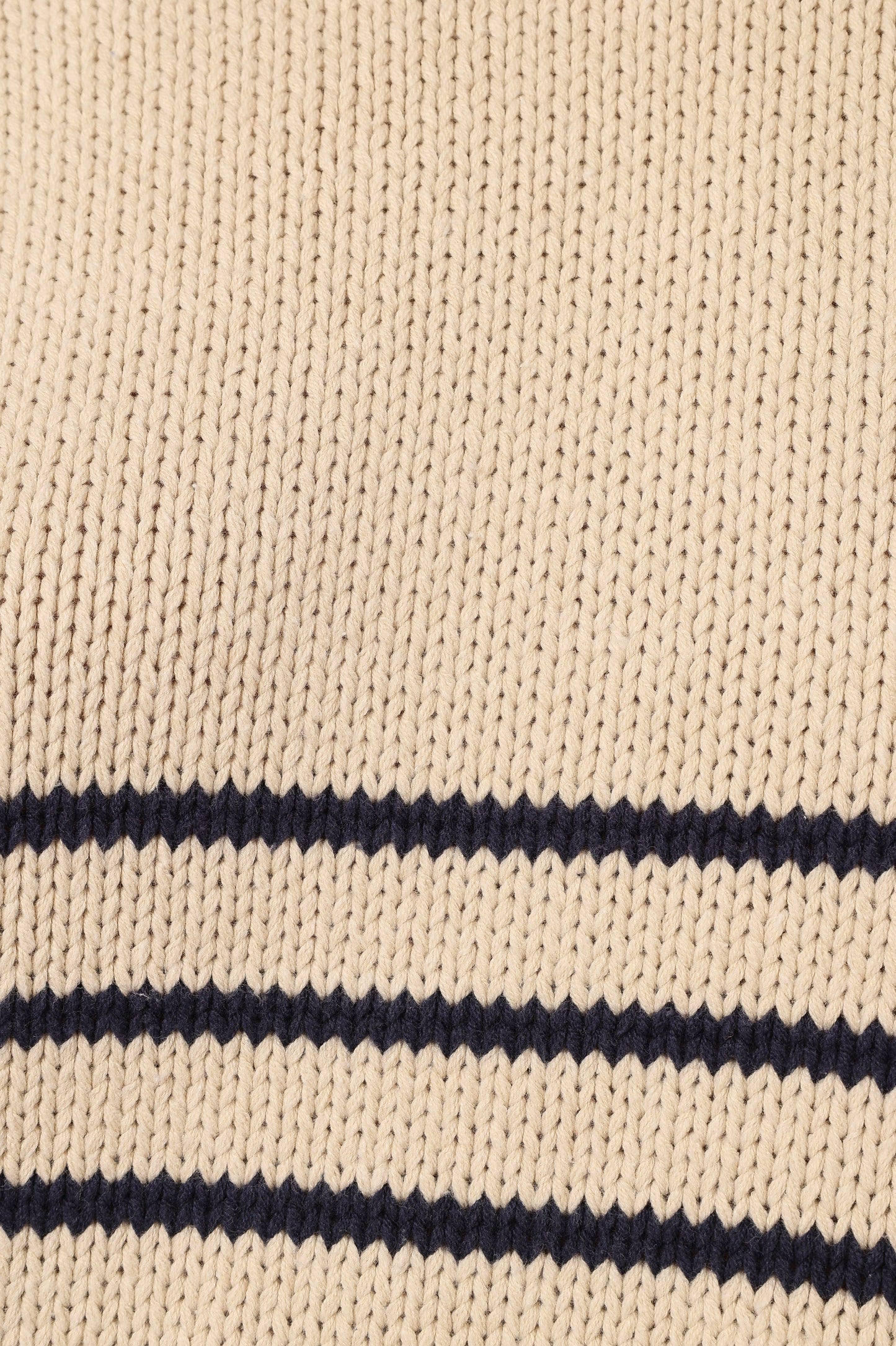 Tenzie Stripe Knit Sweater - Natural Navy