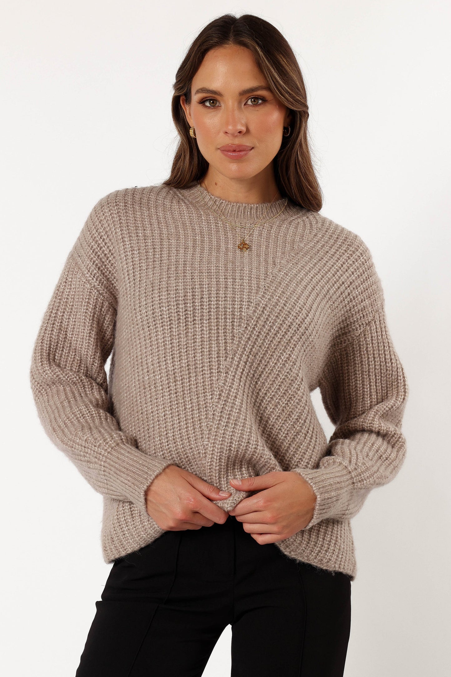 Villa Knit Sweater - Taupe