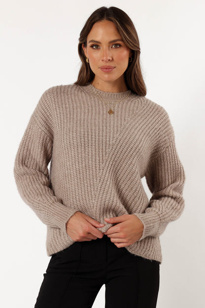 Villa Knit Sweater - Taupe