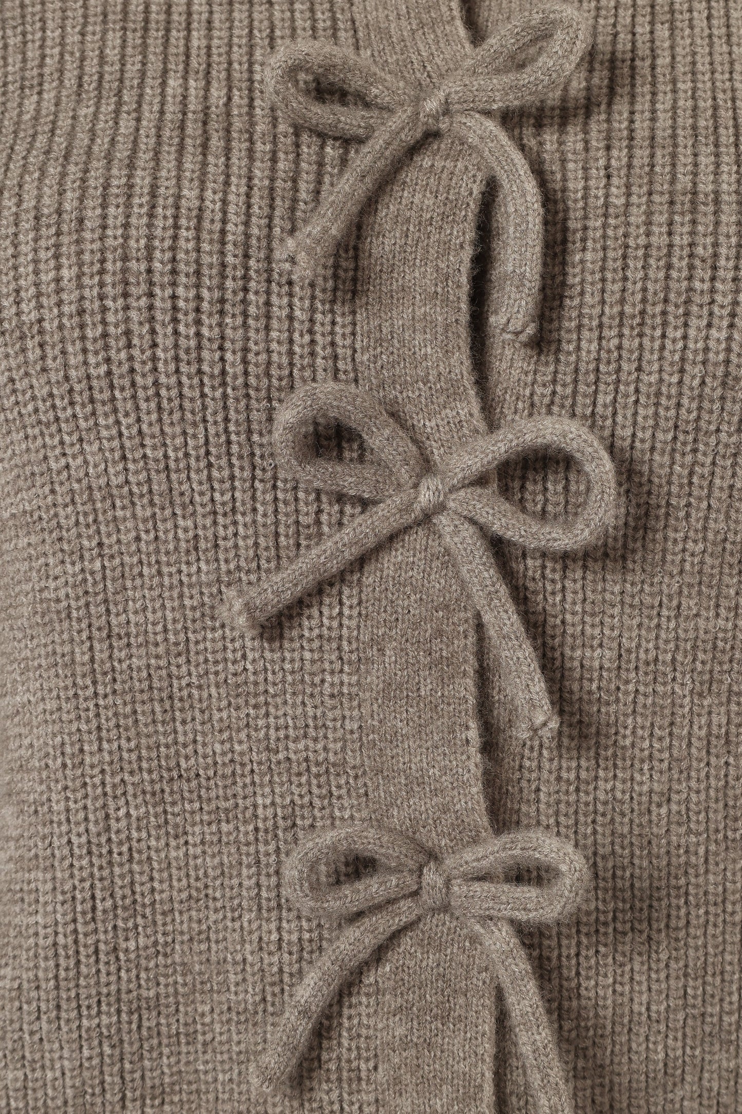 Wilde Bow Front Cardigan - Light Grey